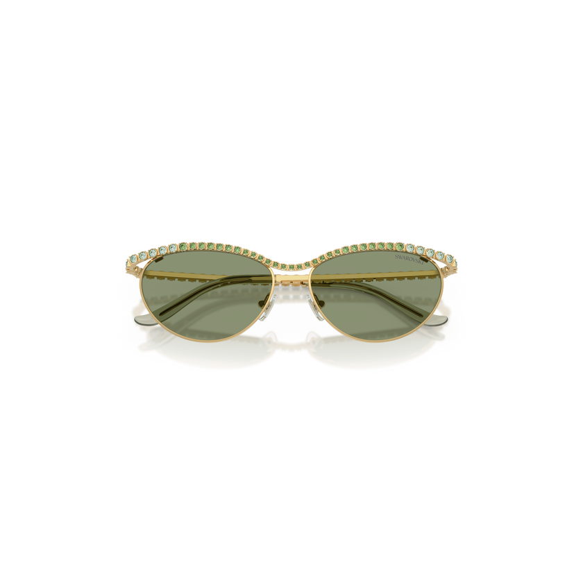 swarovski sunglasses  cat eye shape  sk7046  green
