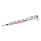 Crystalline Heart Charm Ballpoint Pen, Pink