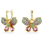 swarovski idyllia drop earrings mixed cuts pav butterfly multicolored mixed metal finish