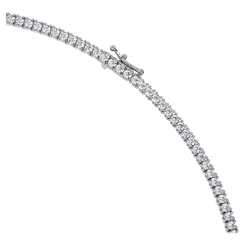 swarovski eternity tennis necklace  laboratory grown diamonds 7 ct tw  18k white gold