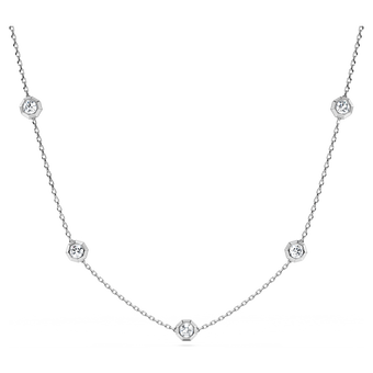 swarovski octagon necklace  lab grown diamonds 0 7 ct tw  round shape  sterling silver
