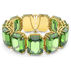 swarovski millenia bracelet octagon cut crystals green gold tone plated