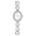 swarovski imber oval watch  swiss made  metal bracelet  silver tone  stainless steel
