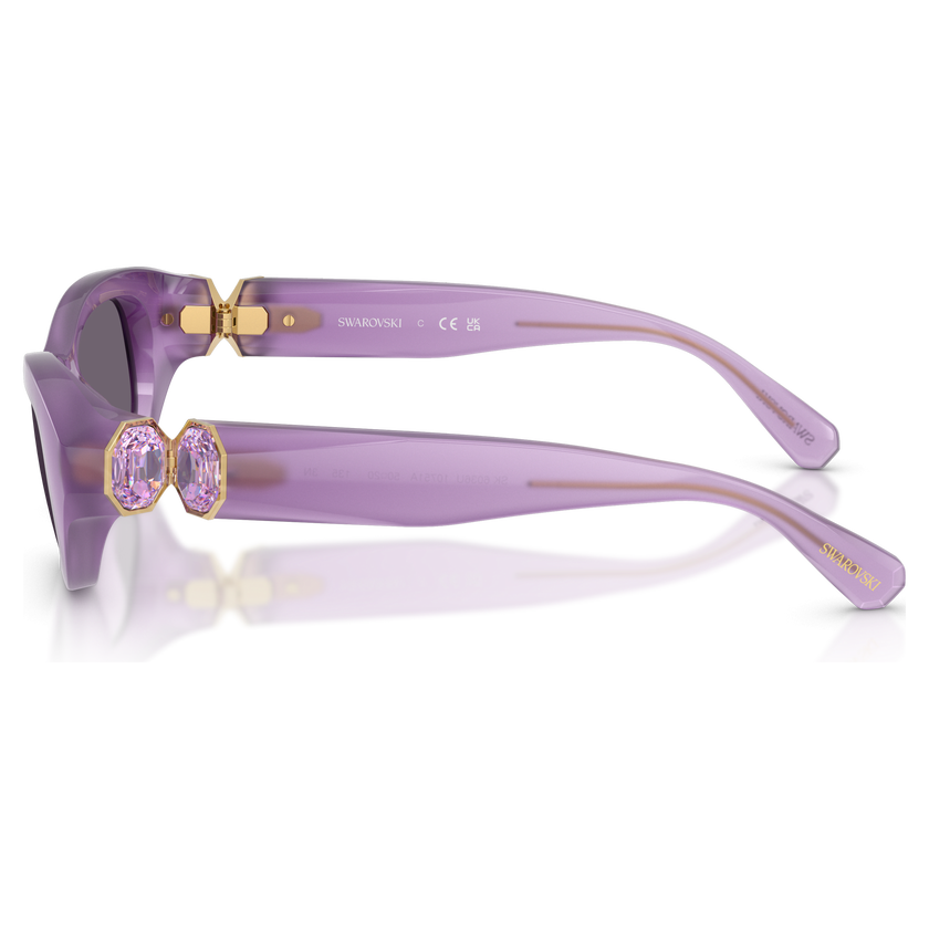swarovski sunglasses  pillow shape  purple