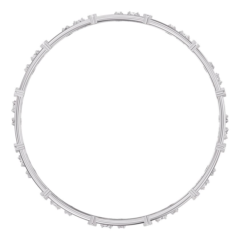 Moonsun Ring Set, White, Rhodium plated