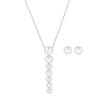 Creativity Set of 2, White, Rhodium Plating