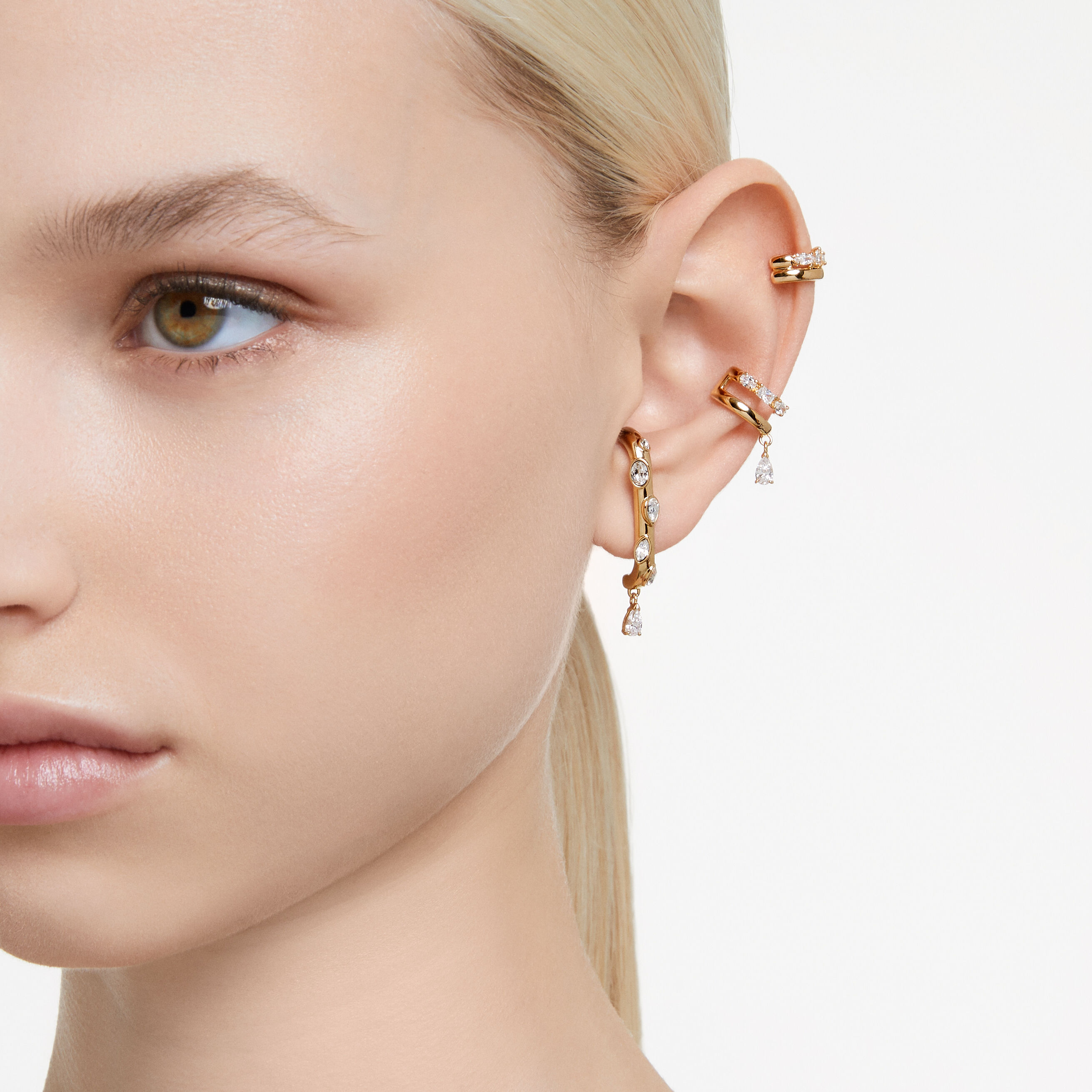 Earrings and online ear cuffs set