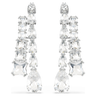 swarovski matrix drop earrings mixed cuts white rhodium plated