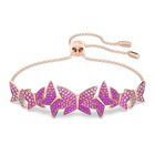swarovski lilia bracelet butterfly pink rose gold tone plated