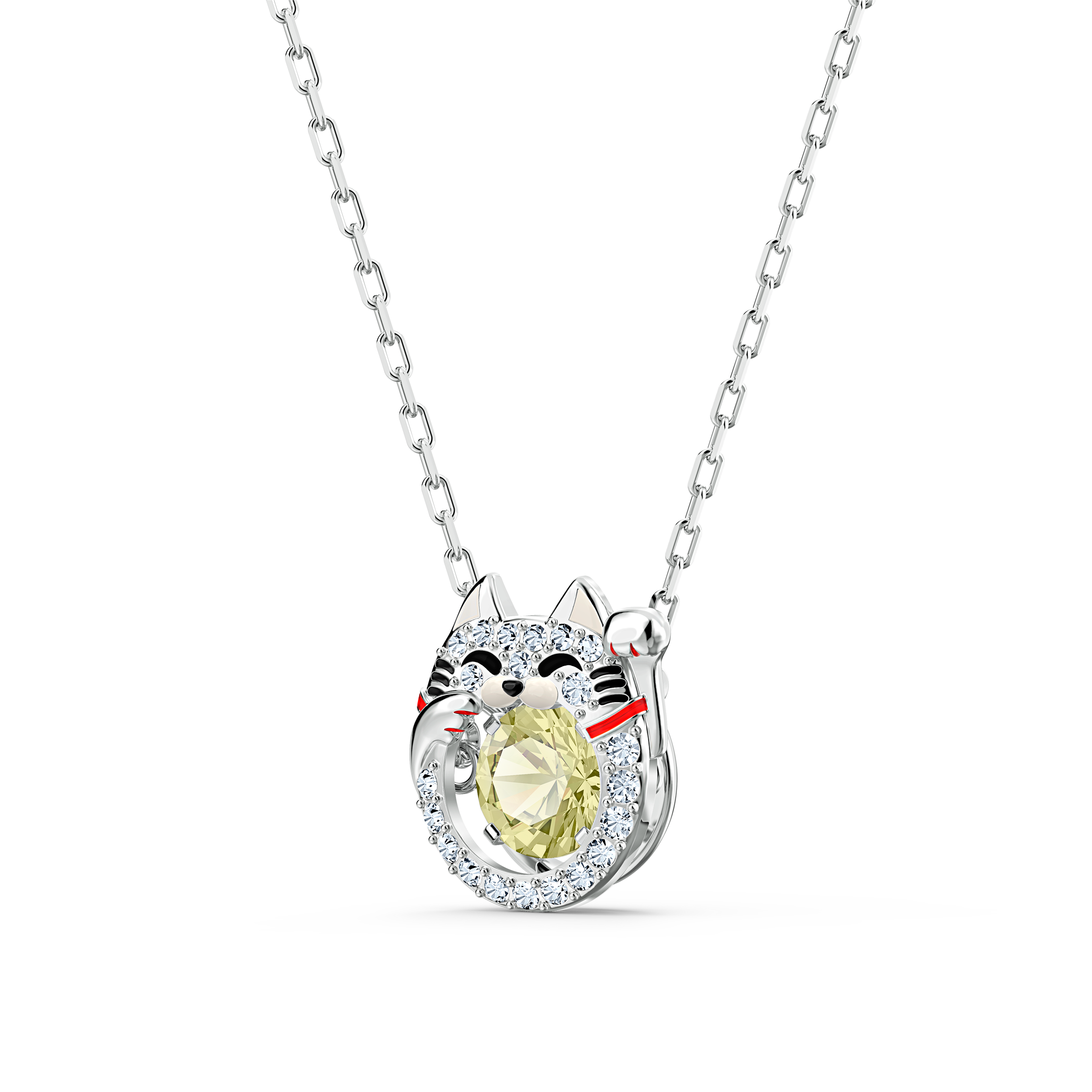 Buy Swarovski Swarovski Sparkling Dance Cat Necklace, Light multi ...