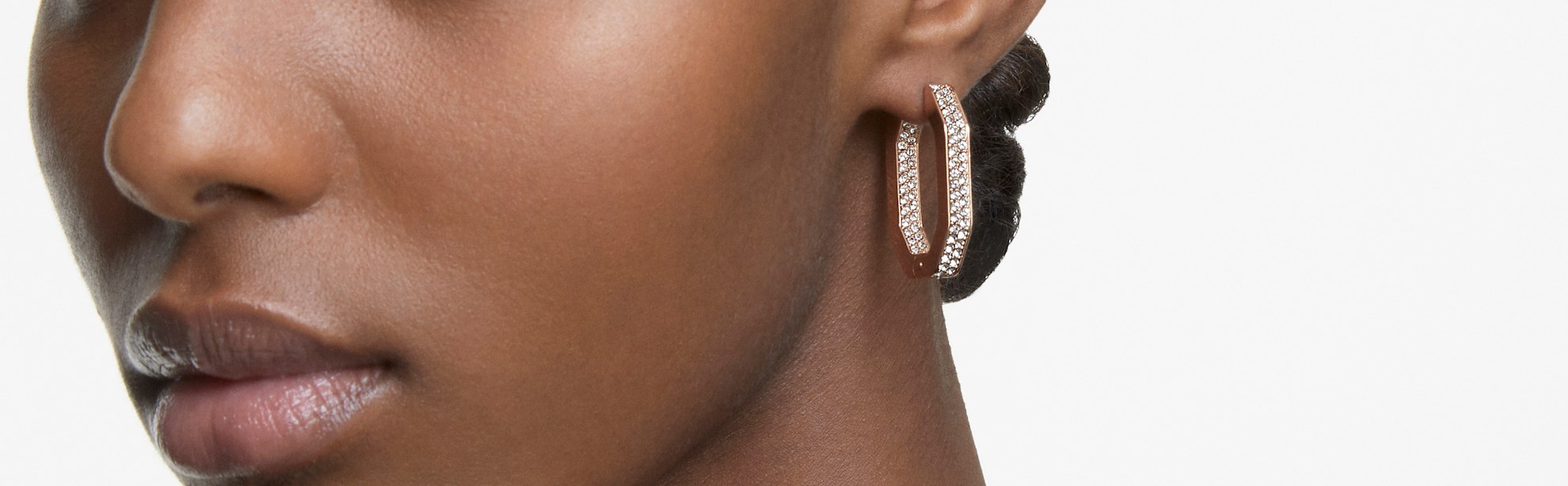 swarovski crystal hoop earrings