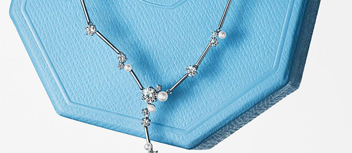 Buy Swarovski Idyllia pendant, Mixed cuts, Flower, Blue